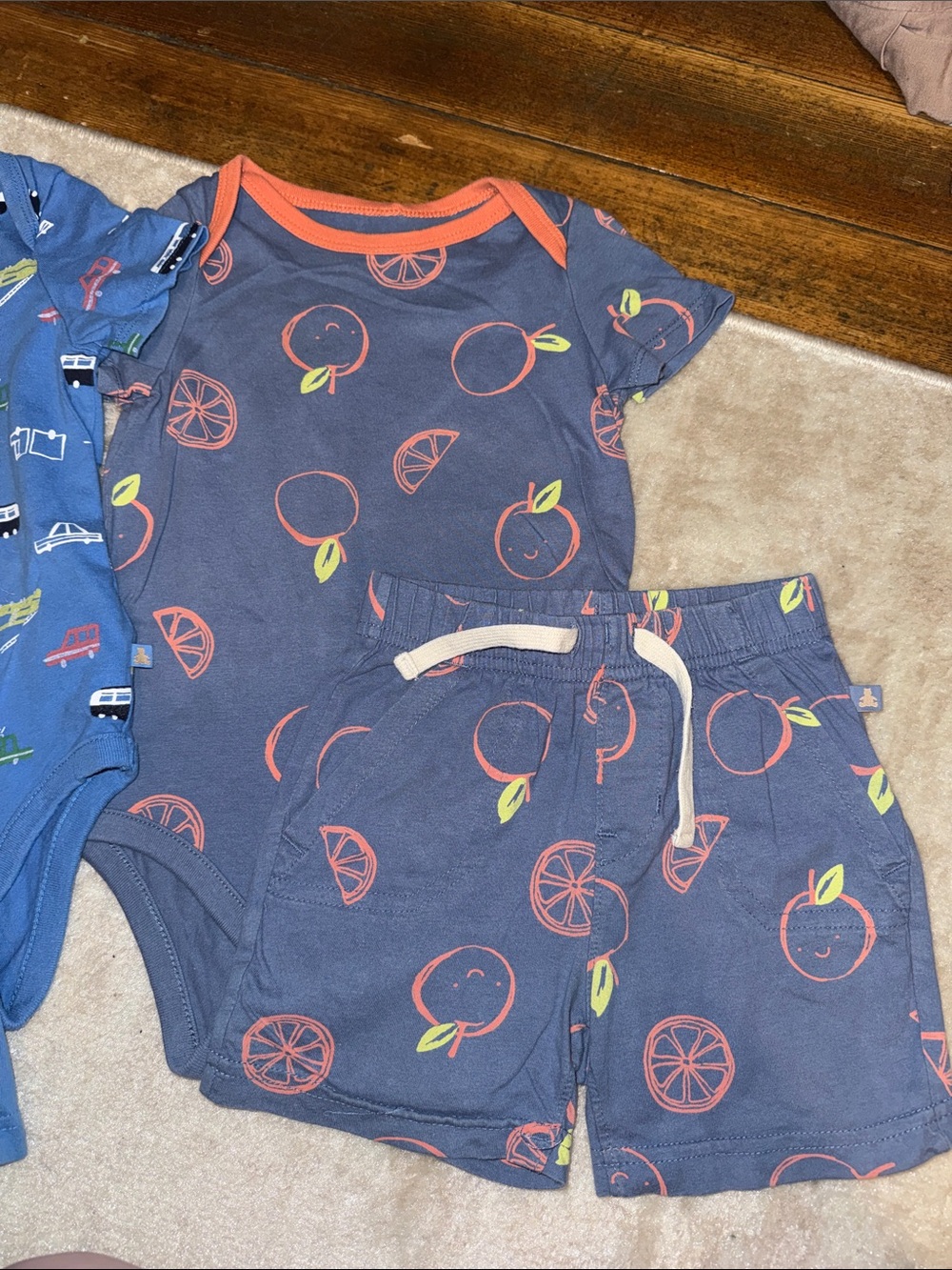 Kids Blue Vehicle & Peach Print Sets - 2-Pack - Picture 3 of 4
